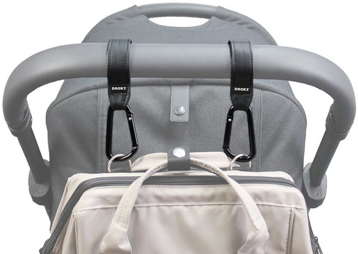 Dooky buggy kinderwagen haak klein 2 stuks - zwart