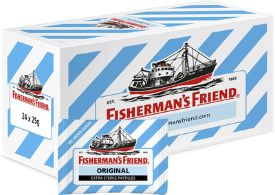 Fisherman's friend fisherman’s friend extra strong suikervrij blauw (24x 25gr)