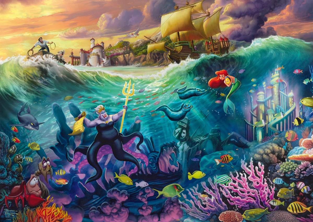 Schmidt puzzel disney de kleine zeemeermin ursula 1000 stukjes legpuzzel.