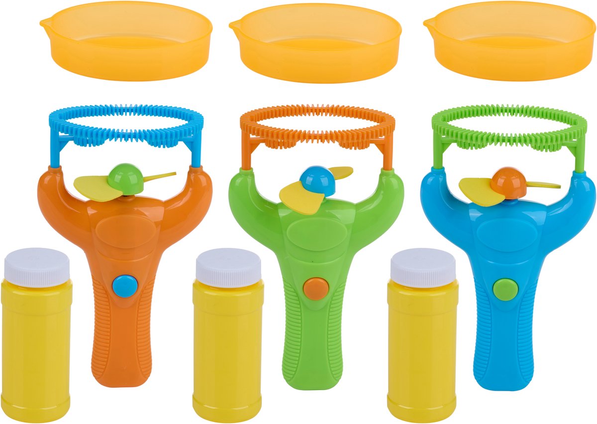 Eddy toys bellenblaaspistool met bellenblaas 118ml - bellenblaas pistool met schaaltje - zeepbellen speelgoed met drukknop - bellenblaas speelgoed voor kinderen - 1 willekeurige kleur