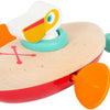Small foot - badspeelgoed houten kano pelikaan opwindbaar
