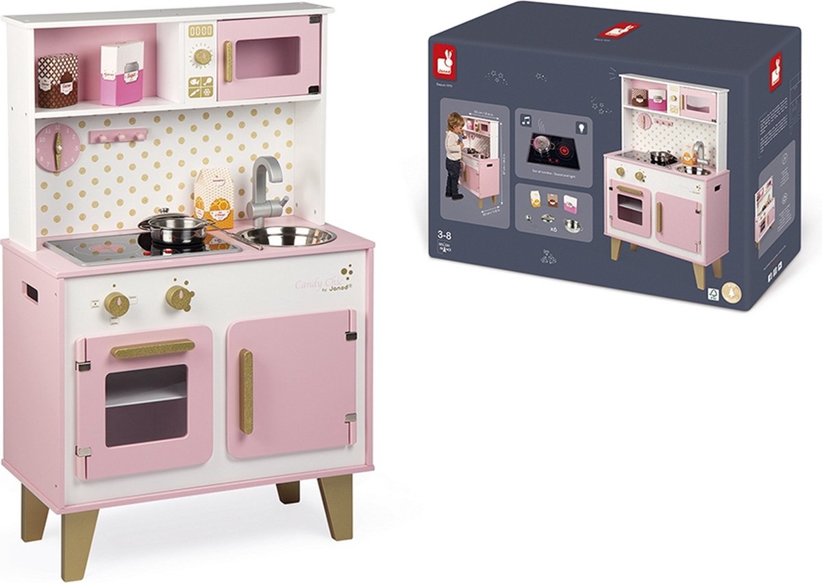 Janod - candy chic - grote speelkeuken met licht en geluid
