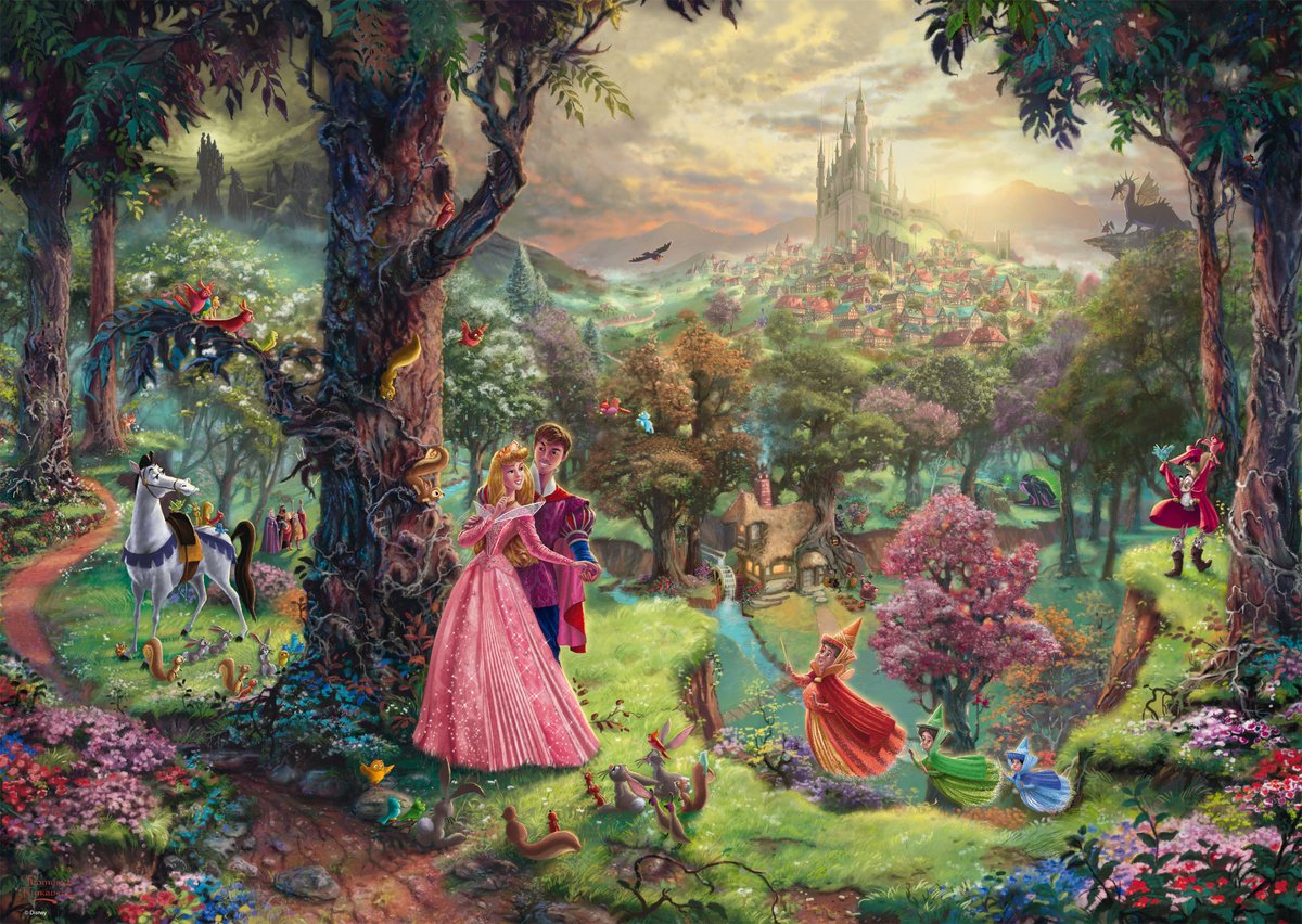 Schmidt disney princess - sleeping beauty doornroosje puzzel - 1000 stukjes