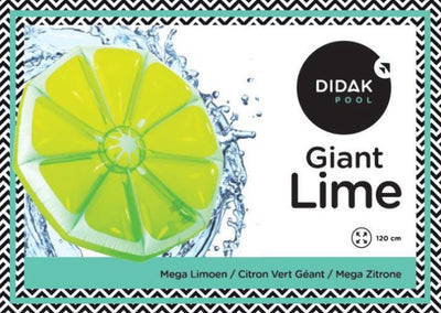 Didak pool luchtmatras mega limoen - luchtbed - 120x10 cm - opblaasbaar