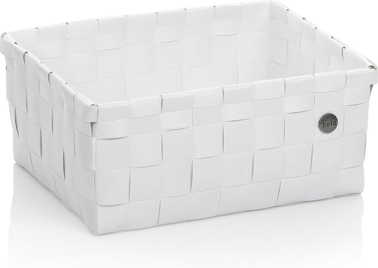Kela badkamer - neo mand 24x31x14 cm - polypropyleen - wit