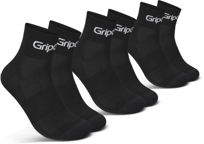 Gripgrab - ride low cut zomer fietssokken 3 paar korte coolmax sokken - unisex - zwart