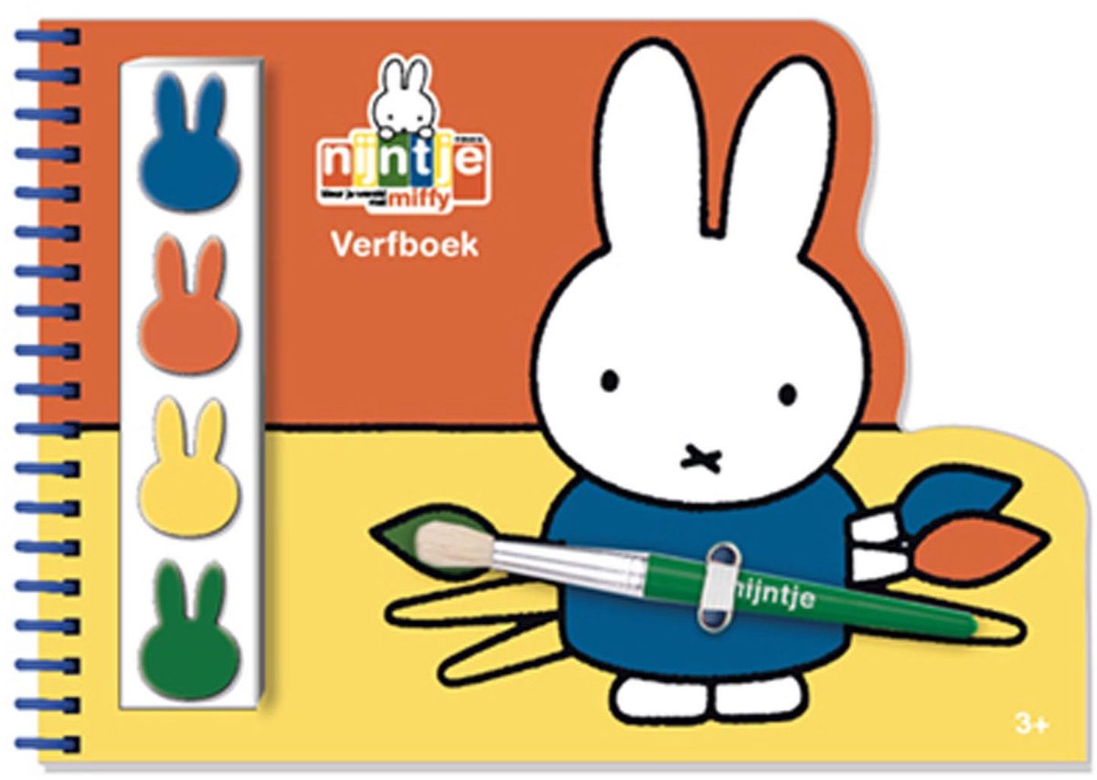 Bambolino nijntje knutselboek tekenen en schilderen, incl. kwast en 4 kleuren verf - peuter kleuter - vakantieboek - vanaf 3 jaar - toys