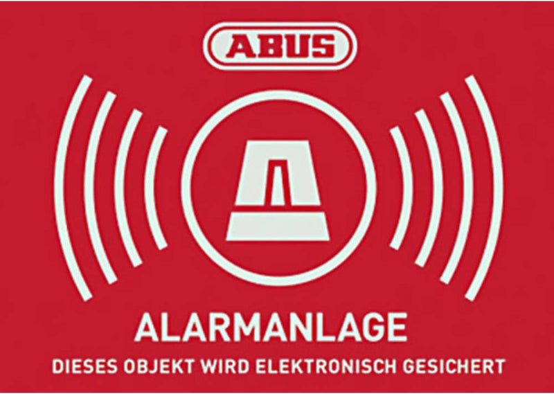 Abus au1423 waarschuwingssticker alarmsysteem taal duits (b x h) 74 mm x 52.5 mm