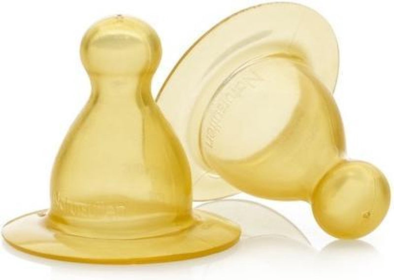 Natursutten - rubberen flesspenen - fast flow - 6+ maanden - 2 stuks