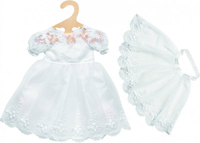 Heless poppenkleding trouwjurk - wit voor poppen van 28-35 cm - 3-delig m