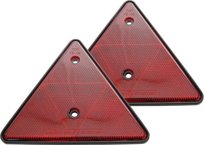Carpoint lengtedriehoeken set van 2 – reflectoren – verplicht voor aanhanger caravan – met schroefgaten