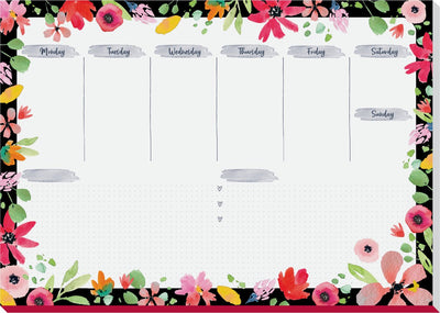 Sigel bureau onderlegger jolie - flower love - a3 - 30 vel - ongedateerd - si-js200