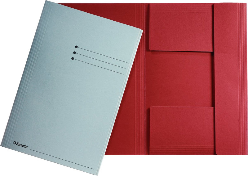 Mappen esselte 3 flappen folio 235x350mm rood