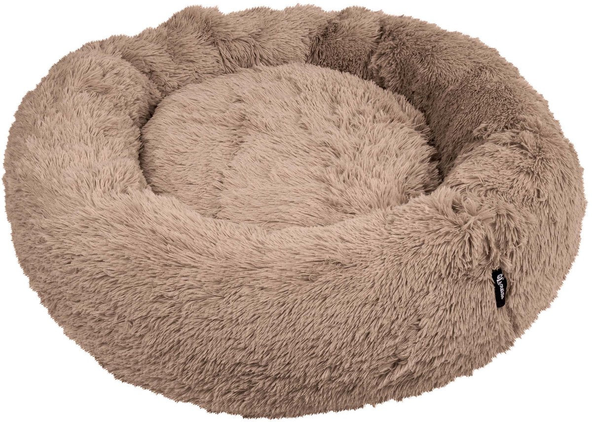 District 70 fuzz donut hondenmand - mocca - extra large ø 100 cm