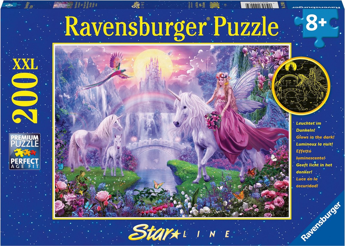 Ravensburger puzzel magische eenhoornnacht - legpuzzel - 200 stukjes