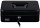Black+decker black decker geldkistje kluisje - 2 sleutels - zwart - staal - muntbakje - 25 x 18 x 9 cm