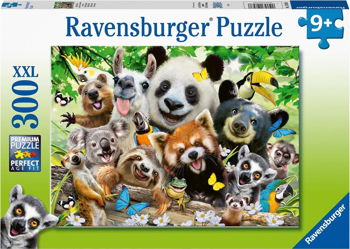 Ravensburger puzzel wildlife selfie 300 stukjes
