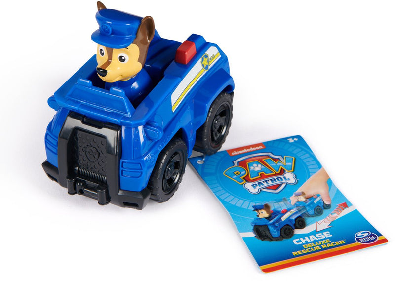 Spin master paw patrol - deluxe rescue racers verzamelbare chase paw patrol-speelgoedauto's met terugtrekfunctie