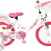 Volare unicorn kinderfiets - meisjes - 16 inch - wit - twee handremmen