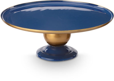 Pip studio serveerschaal rond - fruitschaal - navy goud - 32x12.5cm
