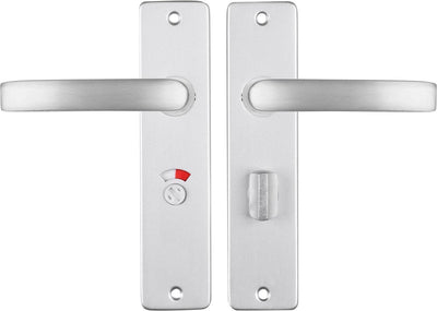 Starx deurklink aluminium â€“ deurbeslag â€“ deurschild met toiletsluiting (wc57â€“5) â€“ deurklink blok