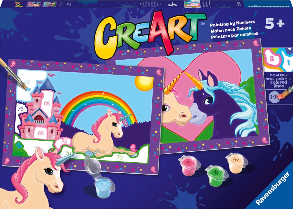 Ravensburger creart schilderen op nummer - magische eenhoorns