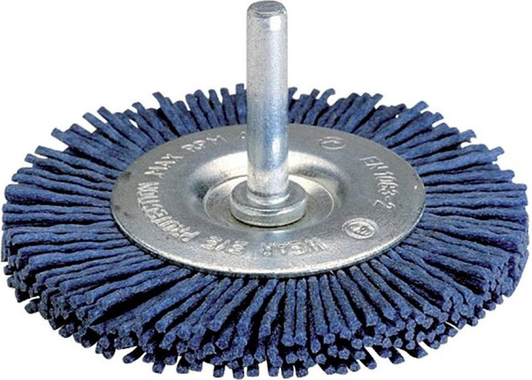Wolfcraft - nylondraad schijfborstel voor boormachine - soft ø 75 mm - nylon borstel - 2726000