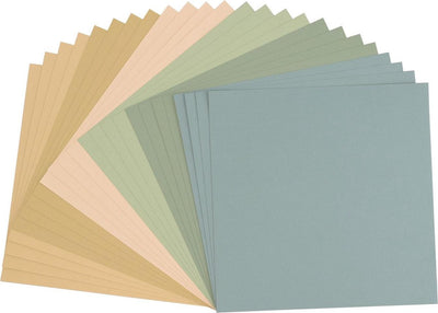 Vaessen creative cardstock - multipack strand - 30,5 x 30,5 cm - 24 vellen - textuur - 216 g