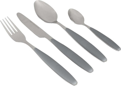 Gimex bestek - grijs - soft touch heft - 16-delig