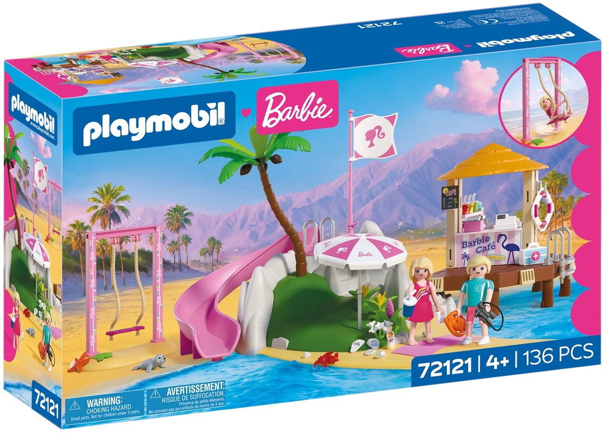 Playmobil – 72121 – speelset – barbie beach café – 136-delig