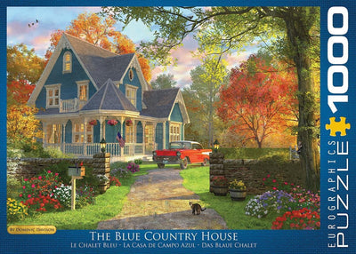 Eurographics - het blauwe landhuis [the blue country house] - dominic davison - 1000 stukjes 68×48cm (b×h) - legpuzzel