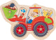 Goki steekpuzzel - wiellader - 6 delen - 28x19x2,4cm - hout - 1 jaar