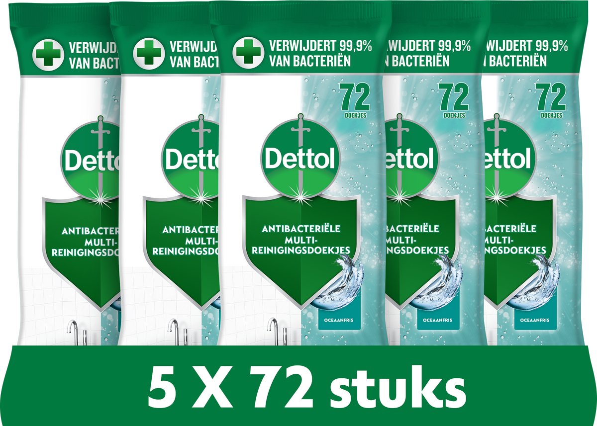 Dettol doekjes oceaan 72st - 5 stuks - voordeelverpakking