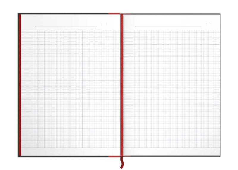 Oxford notitieboek gebonden black and red a4 ruit 5mm