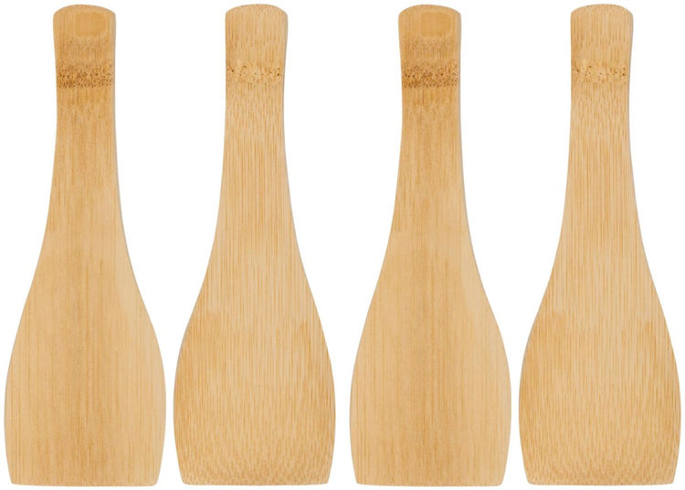 Alpina raclette spatels – 4 stuks – bamboe spatels – houten raclette spatels