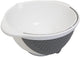Metaltex vergiet en kom 2-in-1 - 25 cm - inhoud 3,5 liter - wit grijs