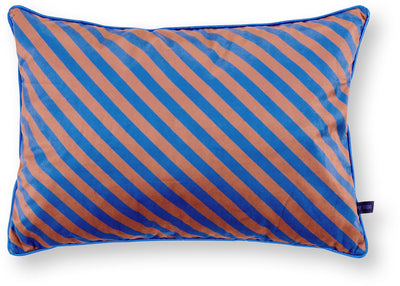 Pip studio sierkussen block stripes - kussen voor de woonkamer - blauw - 35x50cm