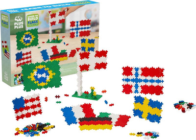 Plus-plus learn to build landen vlaggen 700 delige bouwset - 3932 - bouwspeelgoed - constructiespeelgoed - set met bouwstenen - vanaf 5 jaar