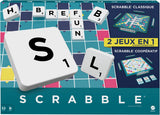 Mattel games scrabble together - bordspel - 2 jeux en 1 - franstlig - afbeelding 1