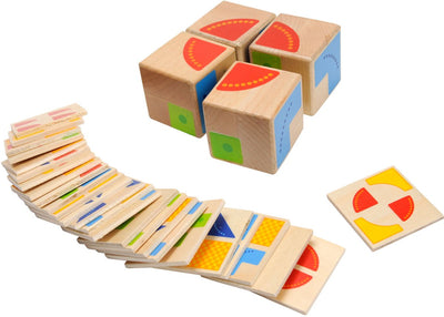 Goki houten patronenspel kubus