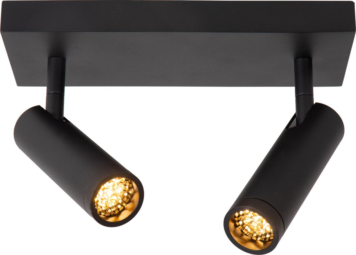 Lucide grado - plafondspot (plafondlamp) - 2xgu10 (mr11) - zwart