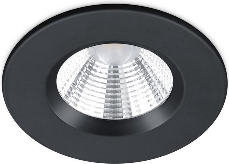Trio zagros - inbouwspots - zwart mat - incl. 1x smd 5w