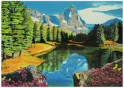 Ravensburger puzzel rocky mountain reflections - legpuzzel - 300 stukjes extra groot - afbeelding 1
