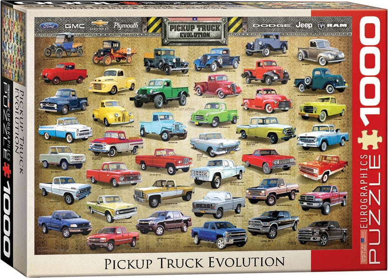 Eurographics merkloos 1000-delige puzzel: pickup truck evolution