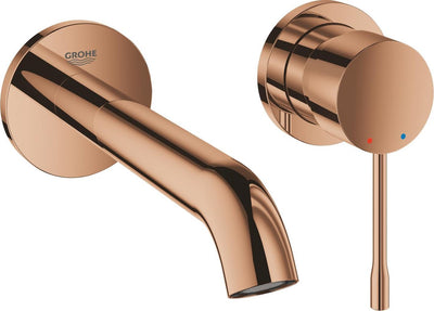 Grohe essence new wandgemonteerde inbouw wastafelkraan - afbouwdeel - exclusief inbouwdeel - warm sunset (brons) - 19408da1