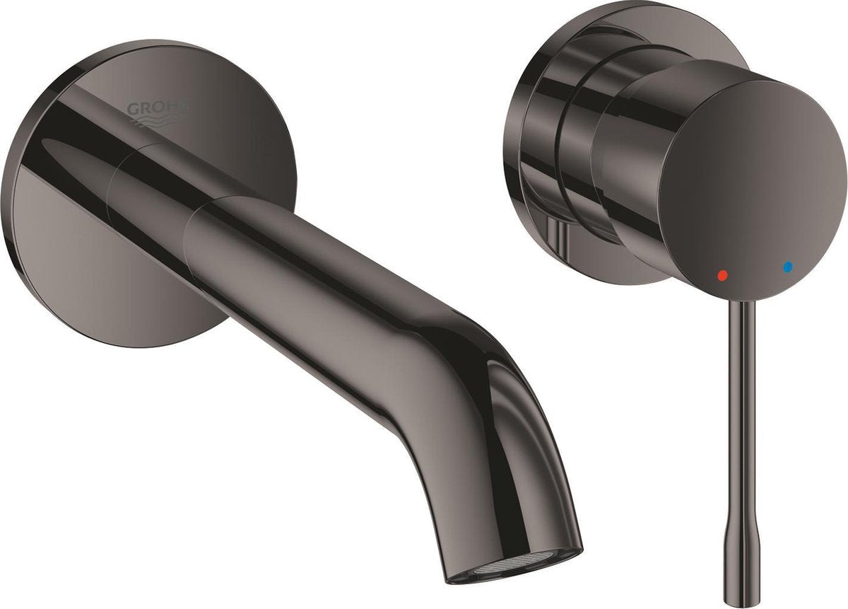 Grohe essence new wandgemonteerde inbouw wastafelkraan - afbouwdeel - exclusief inbouwdeel - hard graphite (antraciet) - 19408a01