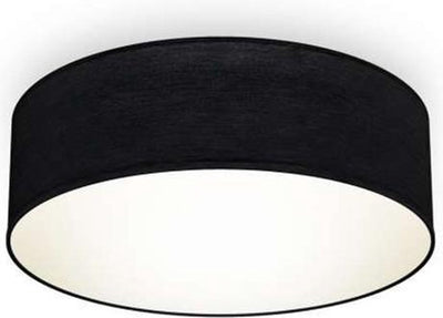 Briloner b.k.licht - plafondlamp - stoffen decoratieve woonkamerlamp - zwart - e27 fitting - rond - ø30cm