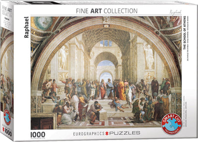 Eurographics - de school van athene [scuola di atene] - raffaello sanzio - 1000 stukjes 68×48cm (b×h) - fine art legpuzzel