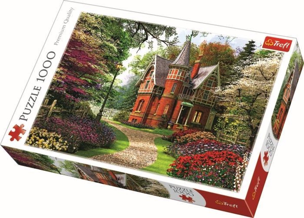 Trefl puzzel - 1000 stukjes - victorian cottage legpuzzel karton.