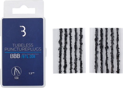 Bbb cycling punctureplugs - tubeless reparatieplugs - 10 stuks - 1.5mm - btl-208